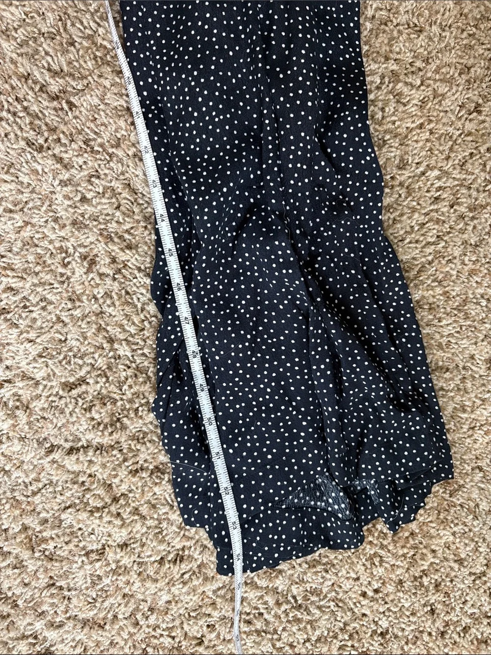 NWT American Eagle size Medium Black Polka Dot Wide-Leg Jumpsuit